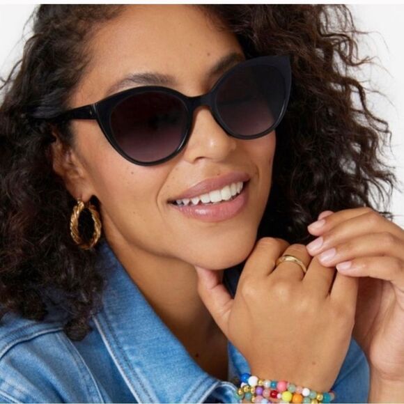 Kate Spade New York Samantha/S 8079O Black Cat Eye Sunglasses. main image 6